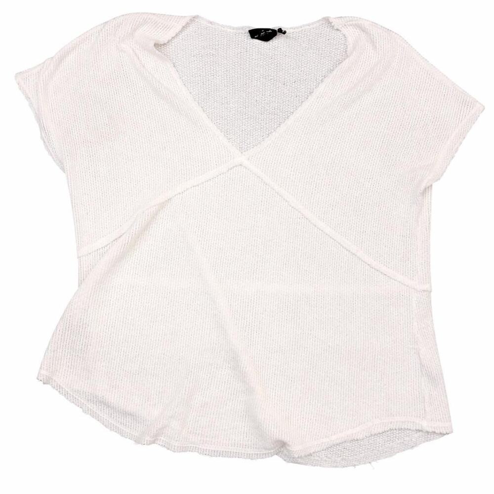 Out From Under white ribbed oversized summer top sz small